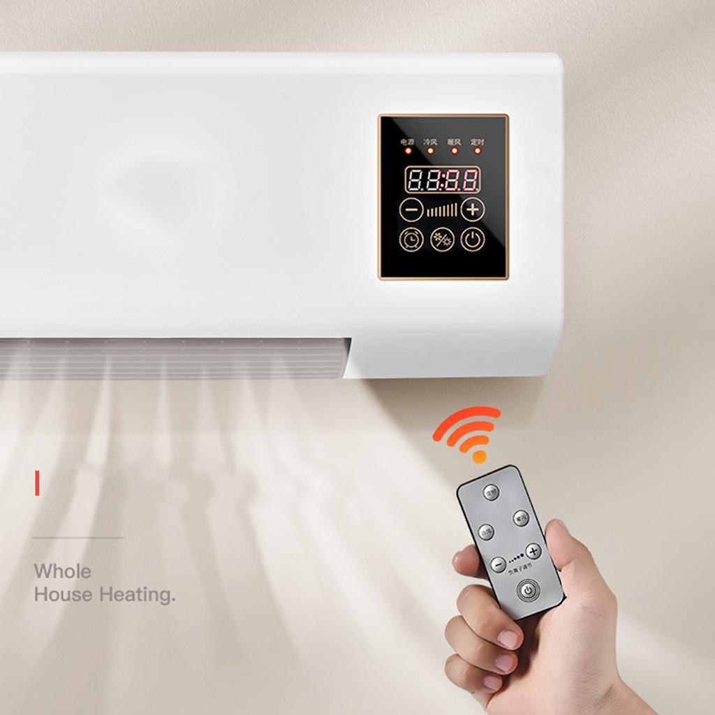 Electric Heater Air Conditioner Fan Natural Heating Wall Mounted Temperature Protection Timer Air Natural Heater
