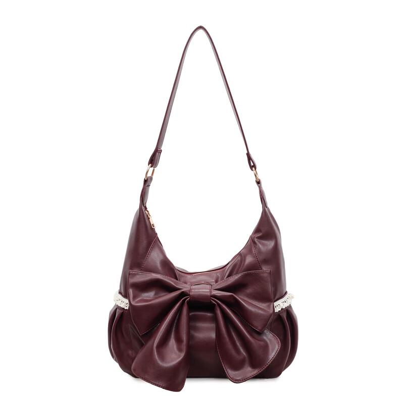 OGAR 2026 Retro Bowknot Commuter Shoulder Tote Bag Single Shoulder Bag