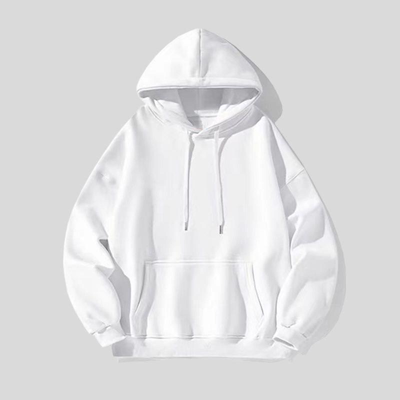 

Unisex Silver Fox Velvet Retro Newspaper Print Hoodie - Autumn/Winter Korean Casual Trend Jacket Hooded Plain White (Thin)