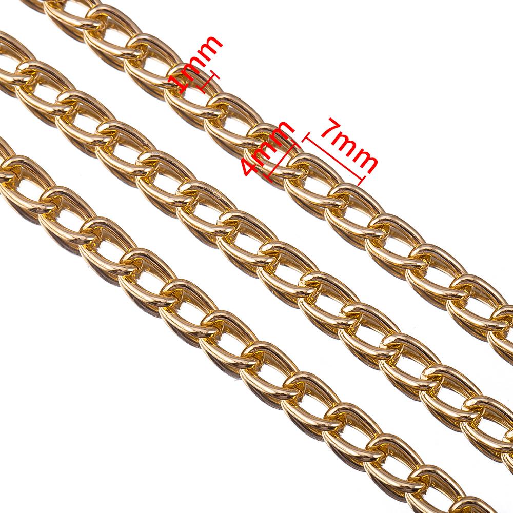 2M 1M 0.5M Aluminium Chain Curb Twisted Chain Links for DIY Handmade Necklaces Bracelets Jewelry Making Accessories Multi Color
