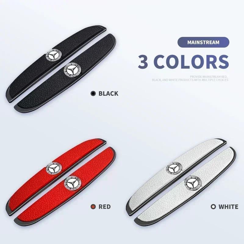 2026 Hot 4pcs/set Rubber Bumper Strip Car Door Anti-Collision Emblem Sticker For Mercedes Benz AMG A B C E S Class GLA GLC CLA GLK GLE