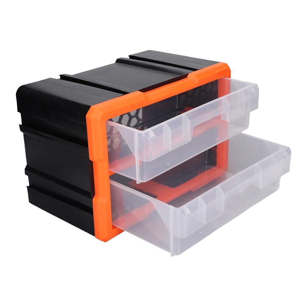 Hardware Box Organizer 2 Schubladen Werkzeugkasten Große Kapazität Schrauben Komponenten Aufbewahrungskoffer