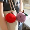 Tomato Fruit String Pendant Soft Grape Key Chain Bag Charm Litchi Key Ring  Friends