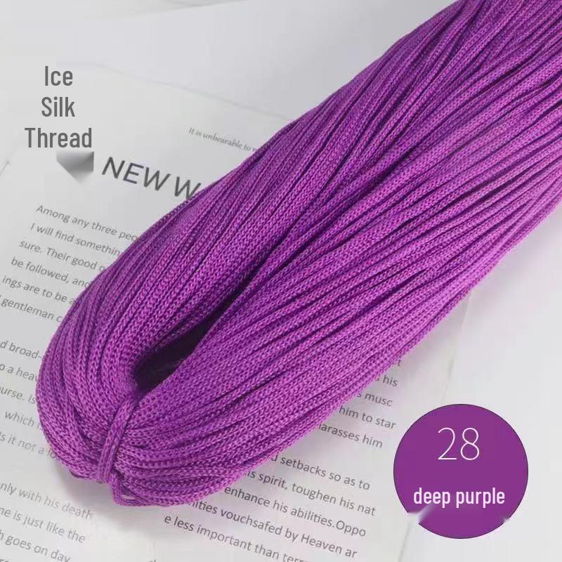 Lightweight Thick Ice Silk Yarn Hand-Knitted Hat & Large Bundle for Spring/Summer Crochet