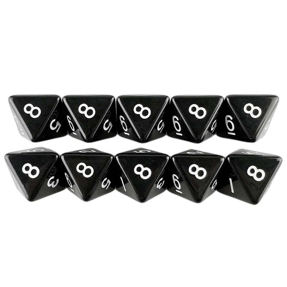 D8 Multi-sided Dice 15.5 Mm Digital Dice Game Set 8 Sided 10 Pcs for Board Games