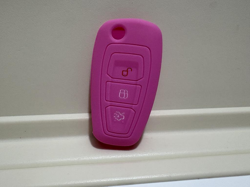 New Silicone Key Cover Case For Ford Focus 3 MK3 4 MK4 Fiesta Kuga Escape Ecosport Fob 3 Buttons Flip Folding Remote Shell Parts