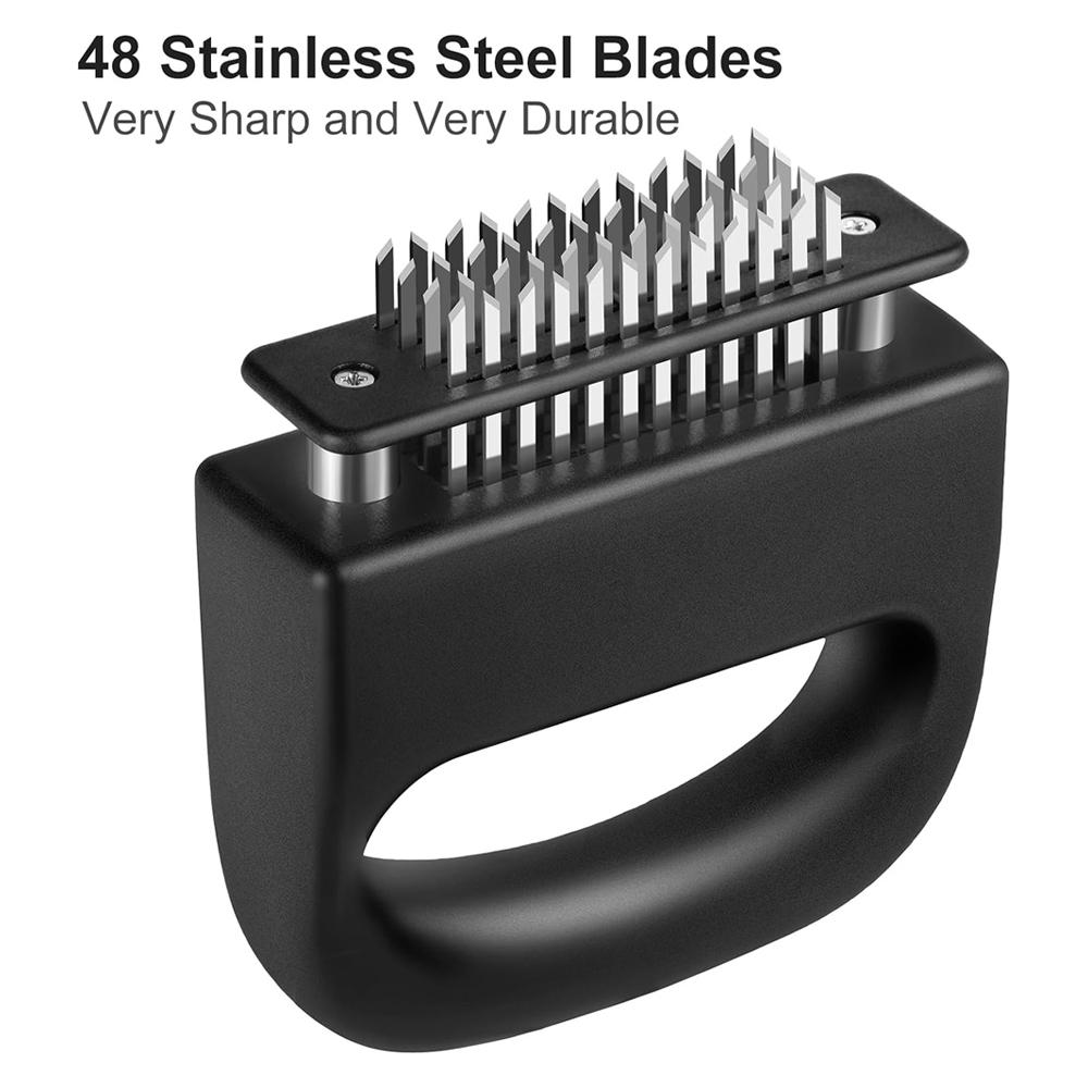 Zmiękczacz do mięsa z 48 ostrzami, ręczne narzędzie do zmiękczania mięsa drobiowego do ryb, kurczaków, wołowiny