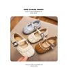 2026Spring new style pearl girls' French Mary Jane shoes, soft-soled ballet granny shoes, trendy little princess shoes