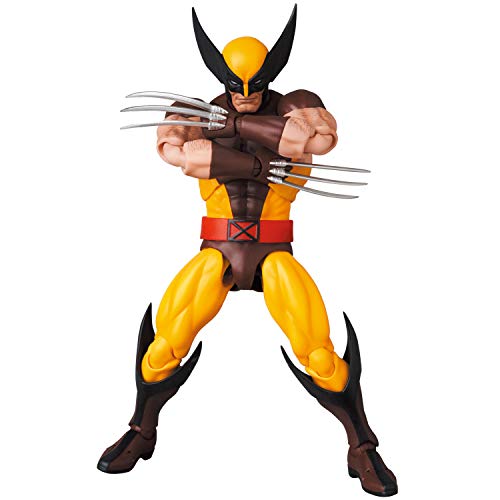 Medicom Toy MAFEX No.138 Wolverine (BROWN COMIC Ver.) - Approximately 145mm Tall, Pre-painted Action Figure