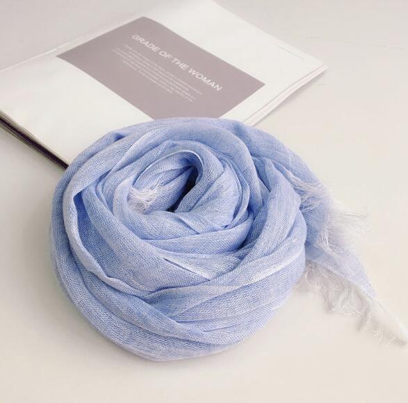 60x180cm Spring Women Cotton Linen Scarf Plain Solid Colorful Large Winter Scarves Wrap Stoles Pashmina Muslim Hijabs