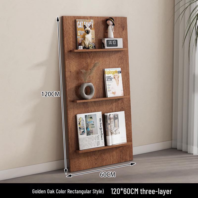 Nordic Floor-Standing Bookshelf: Multi-Layer Wall Storage Rack for Magazines and Picture Books