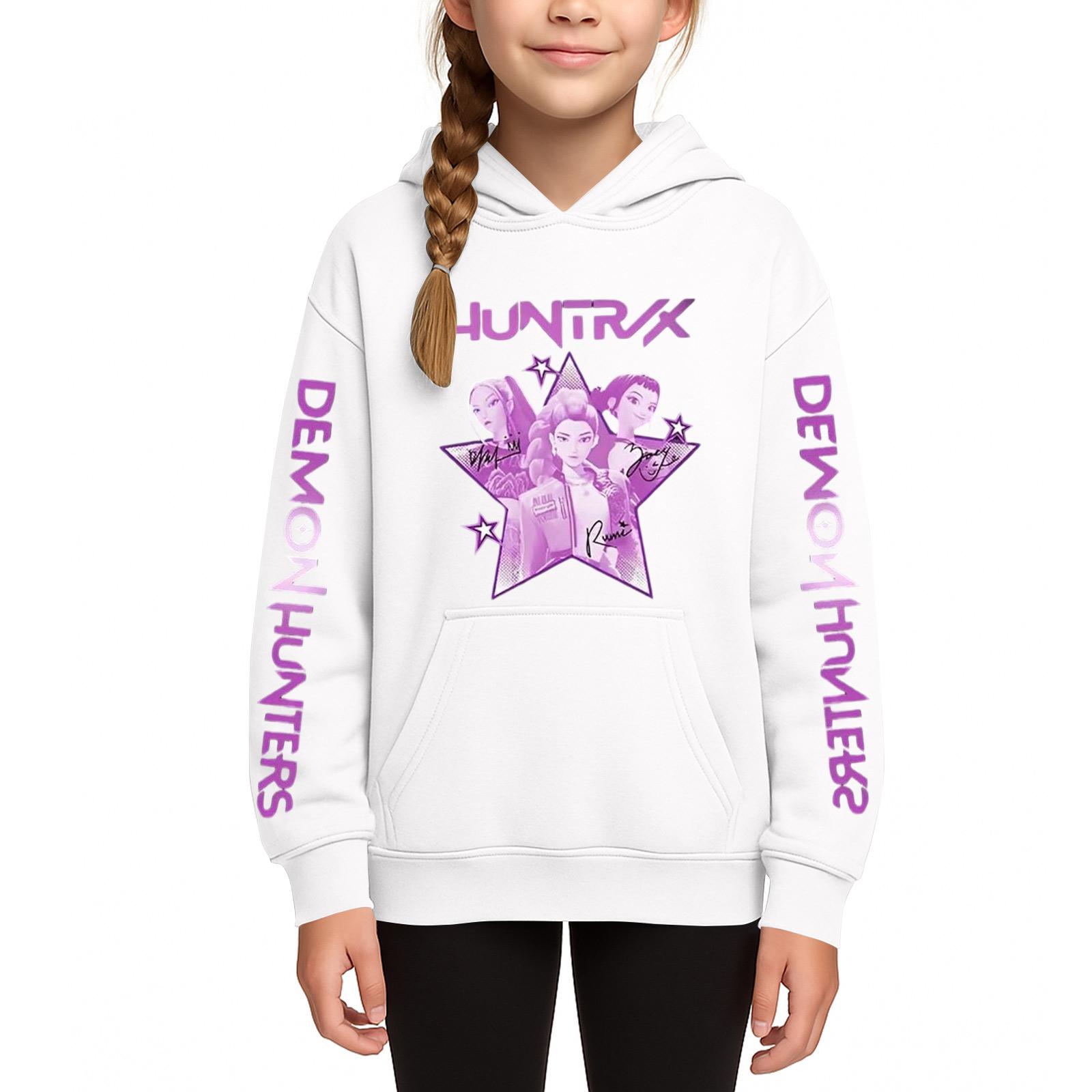 

Детская толстовка с капюшоном для мальчиков и девочек, однотонная, с длинными рукавами и карманом 130 белый