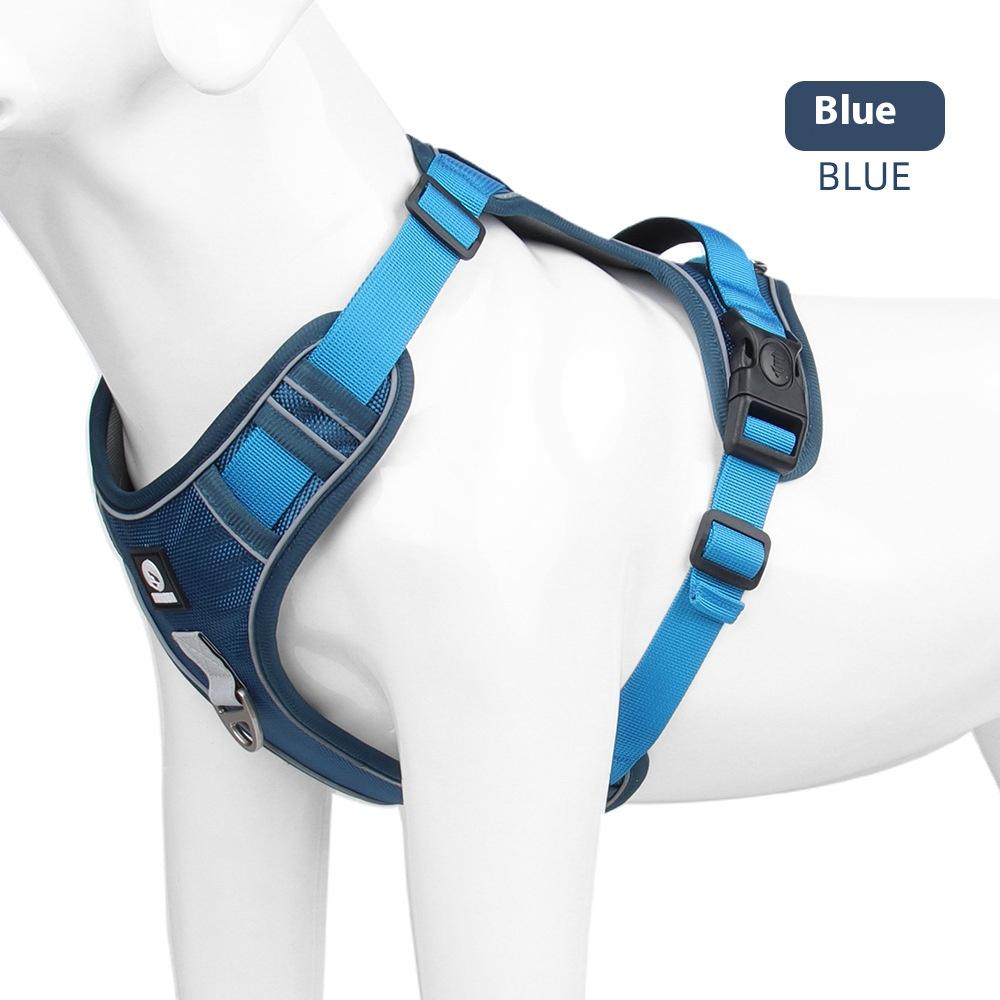 Anti-Pull Reflective Dog Harness with Multi-Point Adjustment No Pull Pet Vest for Pet Dogs Chew Proof and Durable