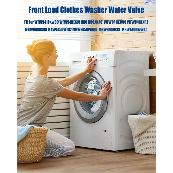 Water Inlet Valve Fit for Whirlpool Maytag Washer Machine, Front Load Clothes Washer Water Valve Replace WPW10289387 AP6018779 PS11752082