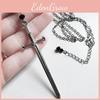 Gothic Sword And Black Crystal Necklace With Cross Chain For Party Wear