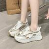 Fashion Muffin Little White Shoes Women's 2025 Spring and Summer New Korean Version Denim Blue Casual Shoes Students Show Feet Small Sports Shoes