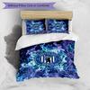 Hertha BSC FC Set Biancheria da Letto Stampato 3 Pezzi Traspirante Copripiumino con Federe Biancheria da Letto Decorativa per Camera da Letto Casa