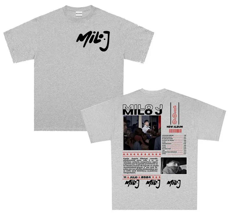 Rapper Milo J Tour Album Poster Graphic Print T-Shirt Women Men High-street Harajuku Fashion Short Sleeve Loose Casual Oversized Summer New Tee