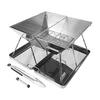 Camp Greaves [Domestic Brand] Barbecue Stove, Bonfire Stand, Family Camping, For 4-6 People, 42D X 42W X 27Hcm, Compact, Foldable, Tongs, Fire