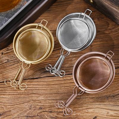 Stainless Steel Wire Fine Mesh Colander  Tea Strainer With Short Handle Skimmer Spoon Food Strainer Fashion Kitchen Utensils