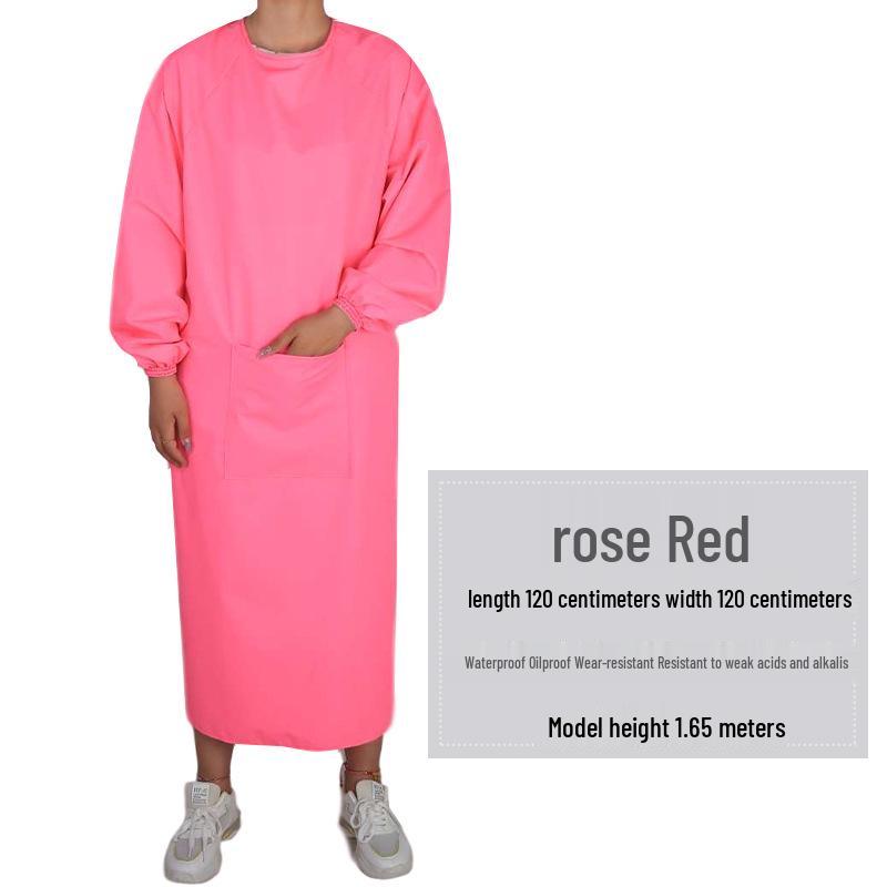 Unisex Waterproof Oil-Proof Long Sleeve Apron for Kitchen and Home