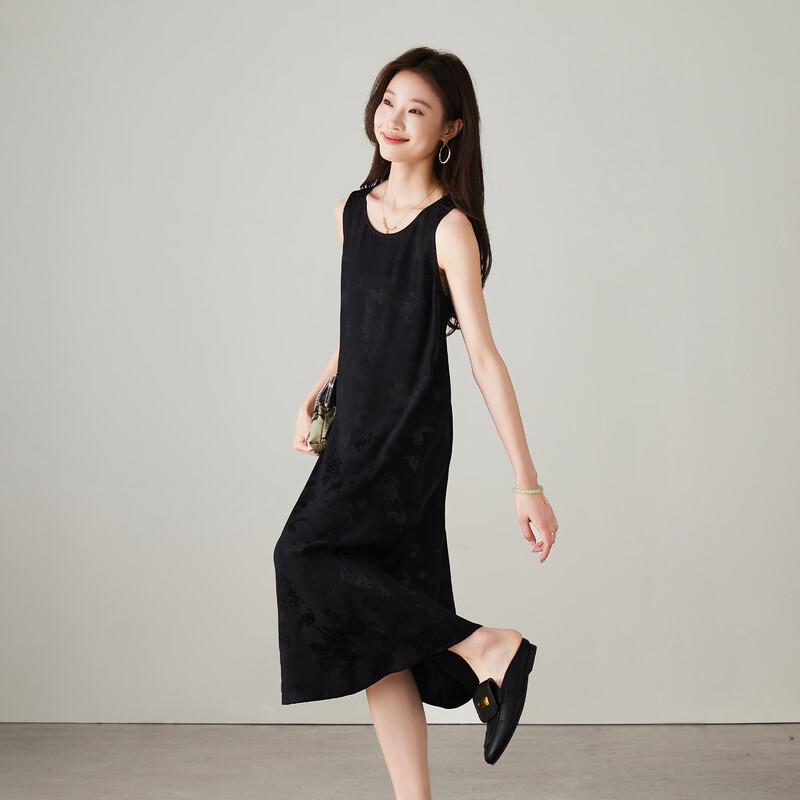 SOFSIL Elegant Jacquard Sleeveless Midi Dress M