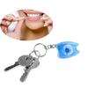 10pcs 10M Mint Flavored Dental Floss Roll Portable Keychain Tooth-Shaped Design Oral Hygiene Teeth Cleaning Tool Random Color