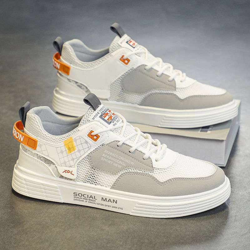 Men's shoes summer breathable thin mesh mesh shoes versatile sports and leisure shoes men's small white board shoes men's trendy shoes