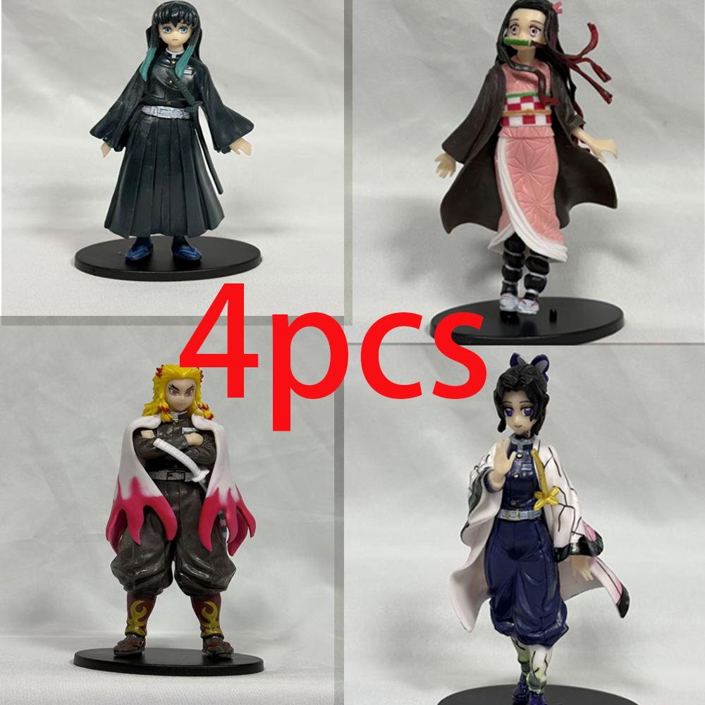Non-Toxic .Spot Anime Slayer Kimetsu No Yaiba Figure Kamado Tanjirou Action Figure Agatsuma Zenitsu Nezuko Warrior Pvc Model Toys