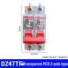 Delixi Transparent DZ47TR Mini Circuit Breaker 2P 40A/63A 220V Single-Phase Air Switch.