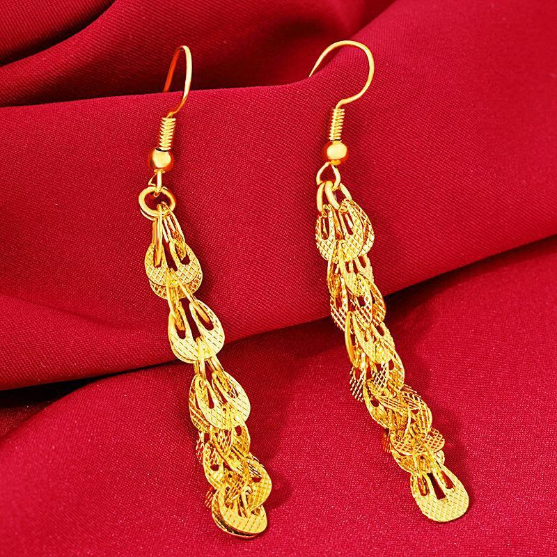 Элегантные золотые серьги-крючки в виде хвоста феникса - Обручи в винтажном стиле, идеальный подарок для мамы
