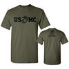 Marine Corps Bull Dog USMC Military T-Shirt O-Neck Summer Short Sleeve Casual Mens T-shirt