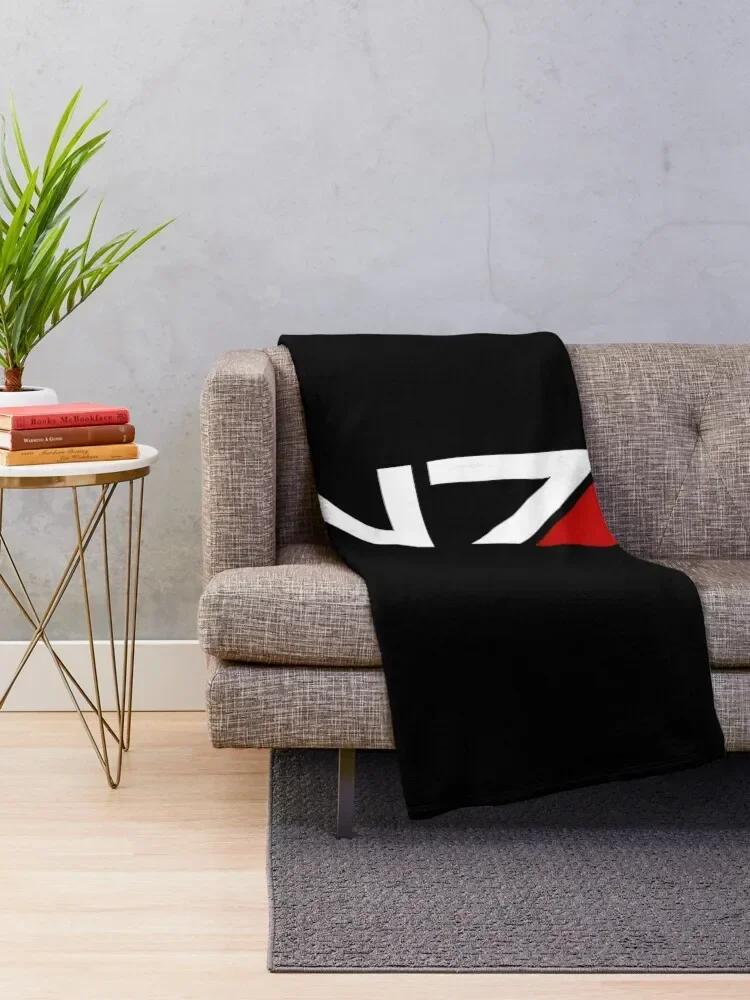 Emblém N7 Mass Effect! Přehoz z flanelové tkaniny postelový pléd Luxusní St Dekorativní Pohovky Kempingové Přikrývky