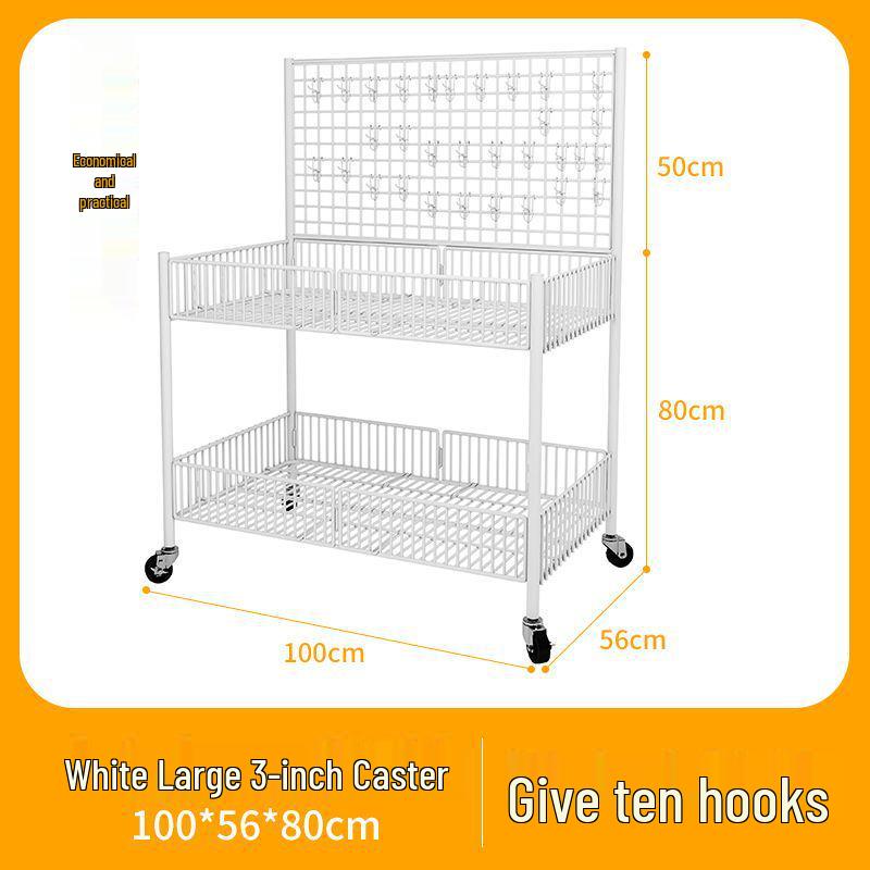 Foldable Ethnic Style Iron Flower Cart for Street and Night Markets
