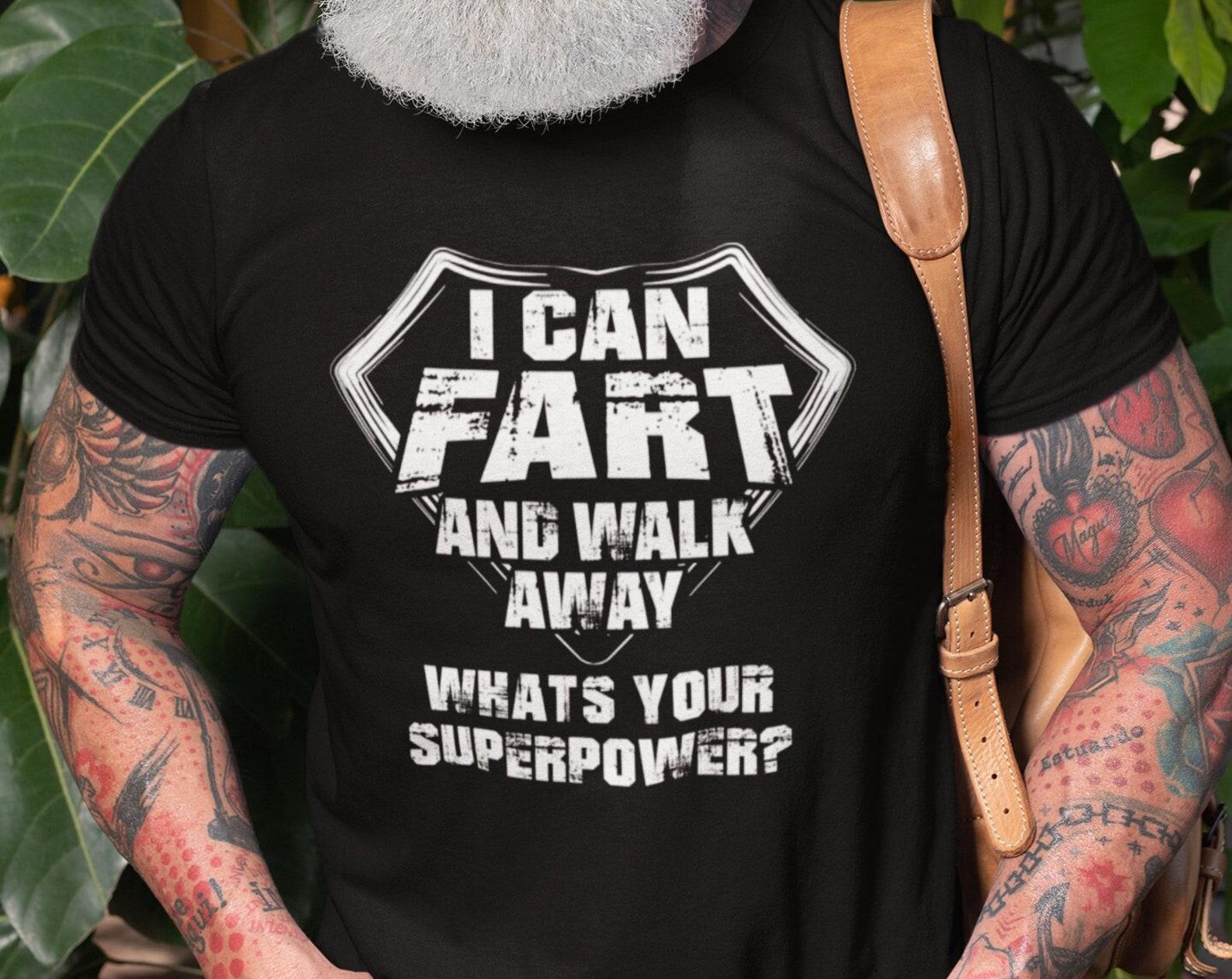 Funny Superpower Farting T-Shirt - Grandpa Grandfather Gift S