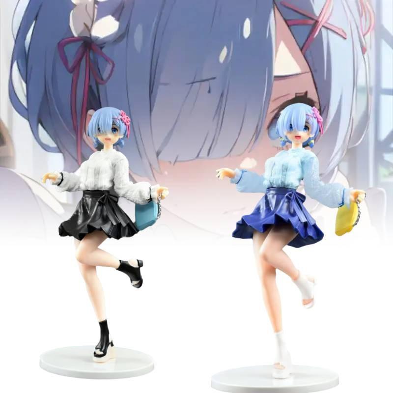 Zero To From Another World Rem Figurine Jk Skirt Anime Model Toys Statuary Gift