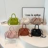 Retro bucket bag women's bag 2024 autumn new fashion indentation handbag versatile shoulder messenger bag