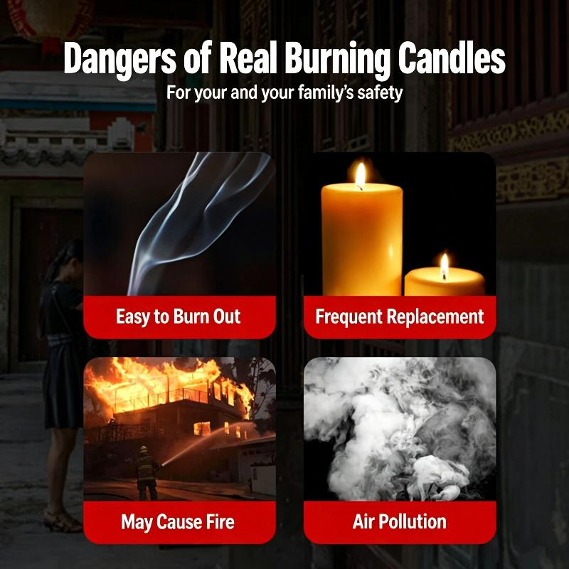 1 Set Led Lotus Simulation Candle Holder Electronic Luminous Candlestick Lamp Holder Electronic Lotus Candle Holder