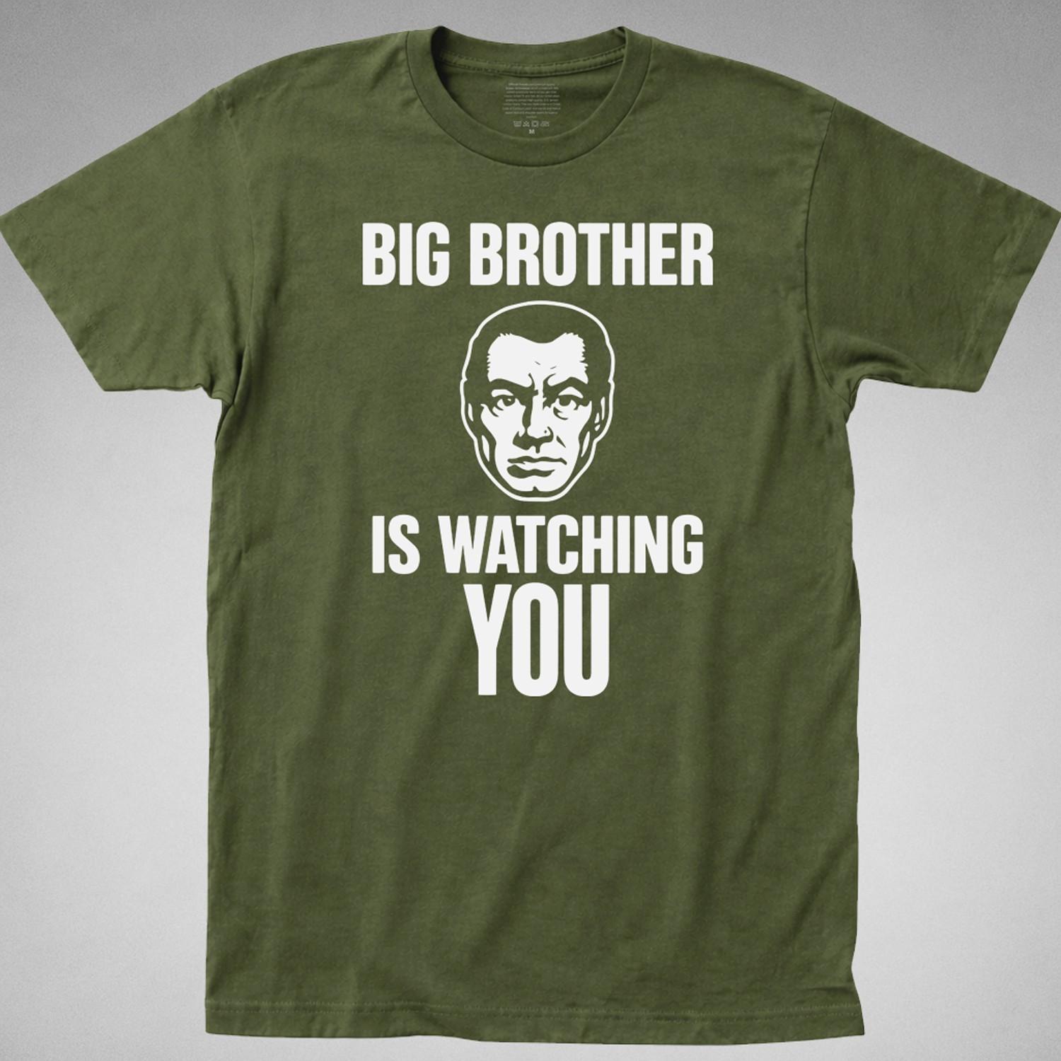 1984 Big Brother T Shirt watching you george orwell propaganda anti government L