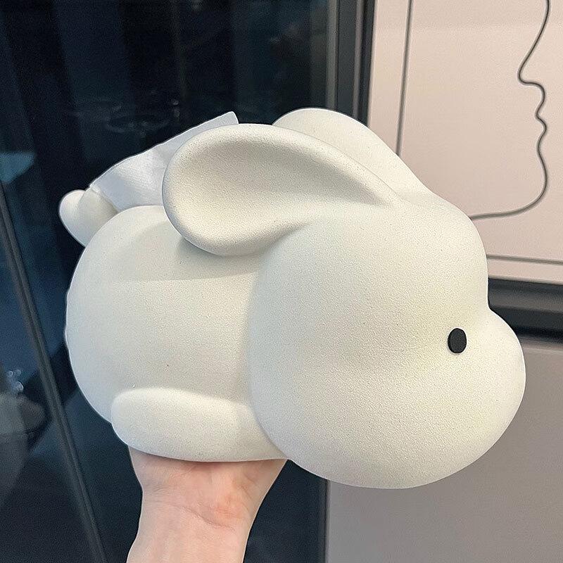 Qianxing Creative Ceramic Rabbit Tissue Box