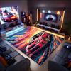 1PC Custom Name "Custom Car Artwork" Theme Floor Mat Ideal for Living Room, Game Rooms, Office, Bedroom, Office Floor Mat , Floor Mats for Home