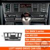 For BMW 5 Series M5 E39 1998-2003 Real Carbon Fiber Sticker Radio AC CD Shift Door Lift Panel Car Accessories Ide Decorative