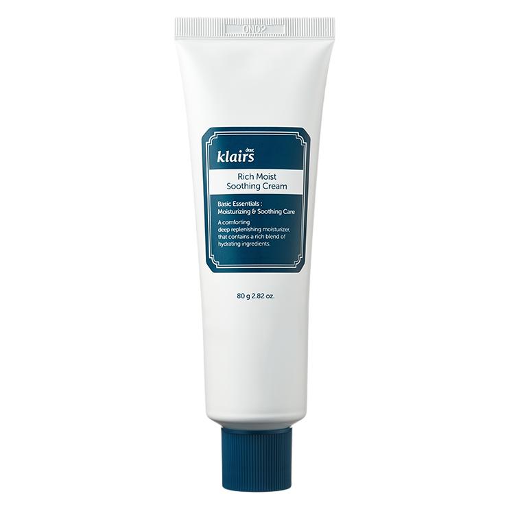 Klairs Rich Moist Soothing Cream (80g) – Deep Hydration Barrier Cream for Sensitive Skin, Korean
