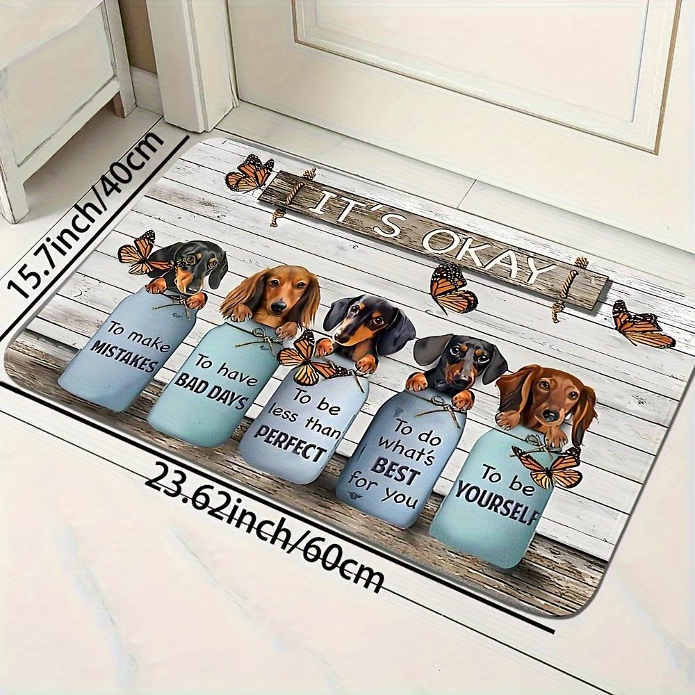 

VIKAMA Cartoon Cute Puppy Family Carpet Doormat Outdoor Carpet Soft Rug For Bedroom Carpet For Live Room Bathroom Mat Home Decor 40X60CM (1.3X2FT