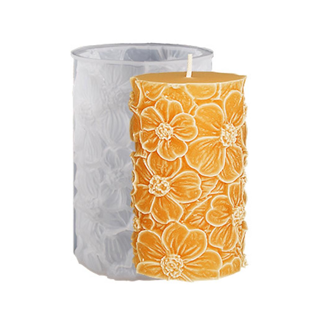 Zylindrische Silikonform Duftkerzenform DIY Tischornament Werkzeug Gips Handwerksmaterialien Leicht zu reinigen