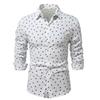 Polka Dot Star Printing  Dress Shirt for Men's Button Down Long Sleeve Casual Business Shirts