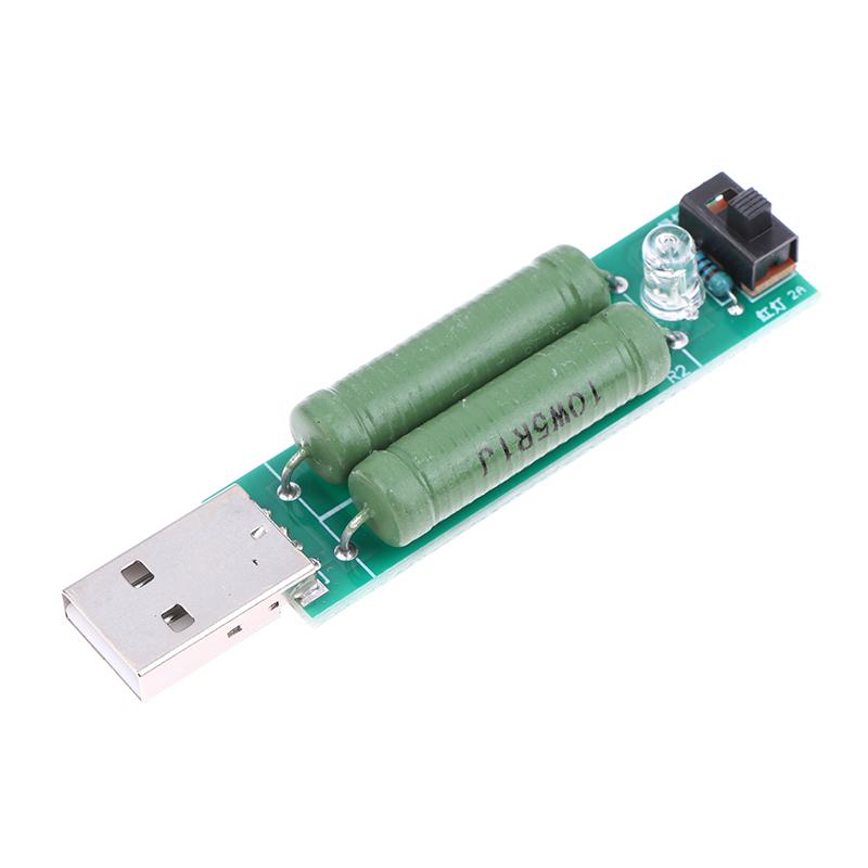 USB-Lasttester Mini-Powerbank Entladewiderstand m. Schalter 2A/1A Widerstandsprüfmodul Digitaler Strom-Spannungsmesser Tester