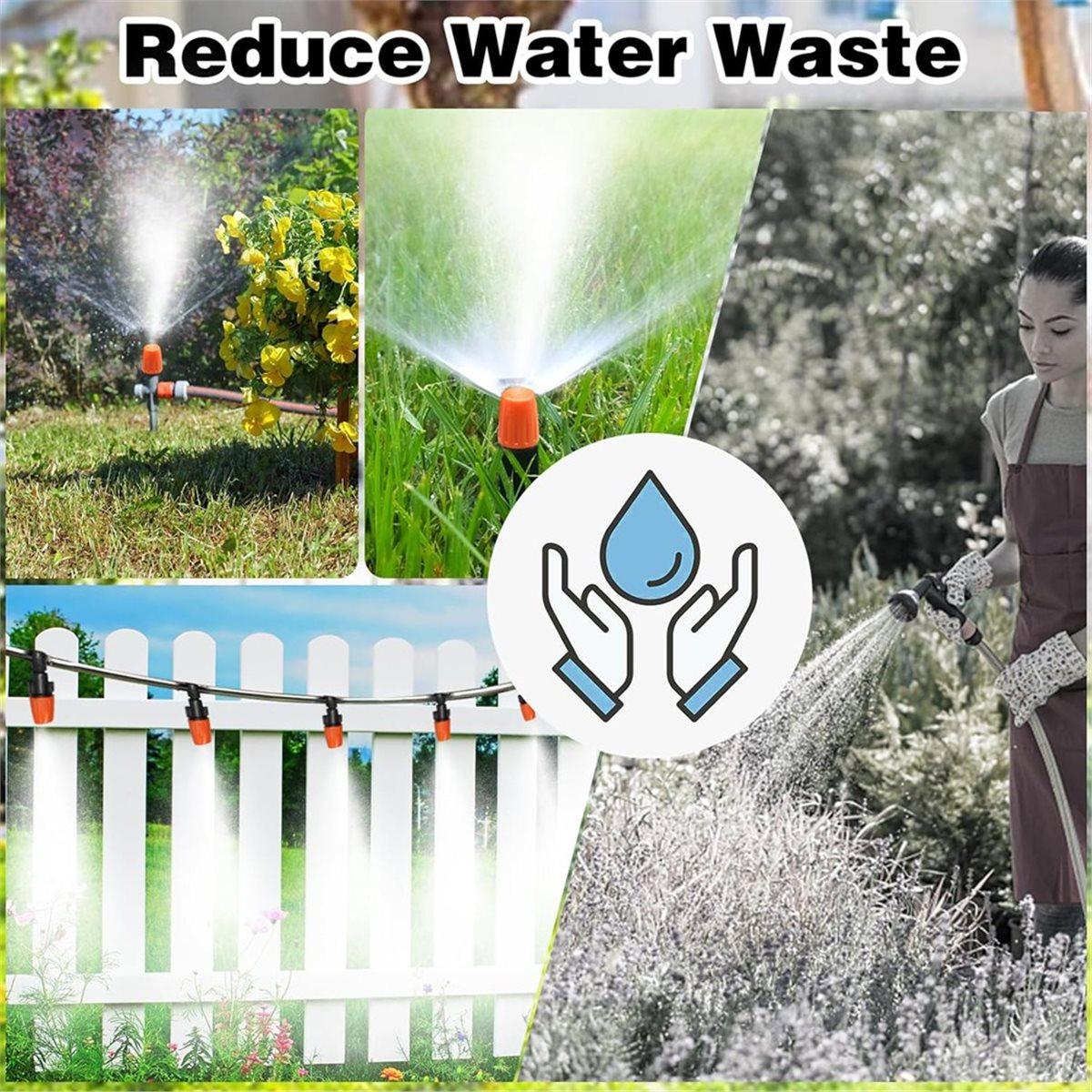 150pcs Adjustable Irrigation Drippers,Garden Adjustable Sprinkler Drip Irrigation Mister Head with Tee Irrigation China Mainland