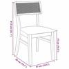 VidaXL Dining Chairs Cushions 2 Pcs Solid Rubber Wood, Dining Chair, Chair, Living Room Chair, Dining Chairs, 4102463