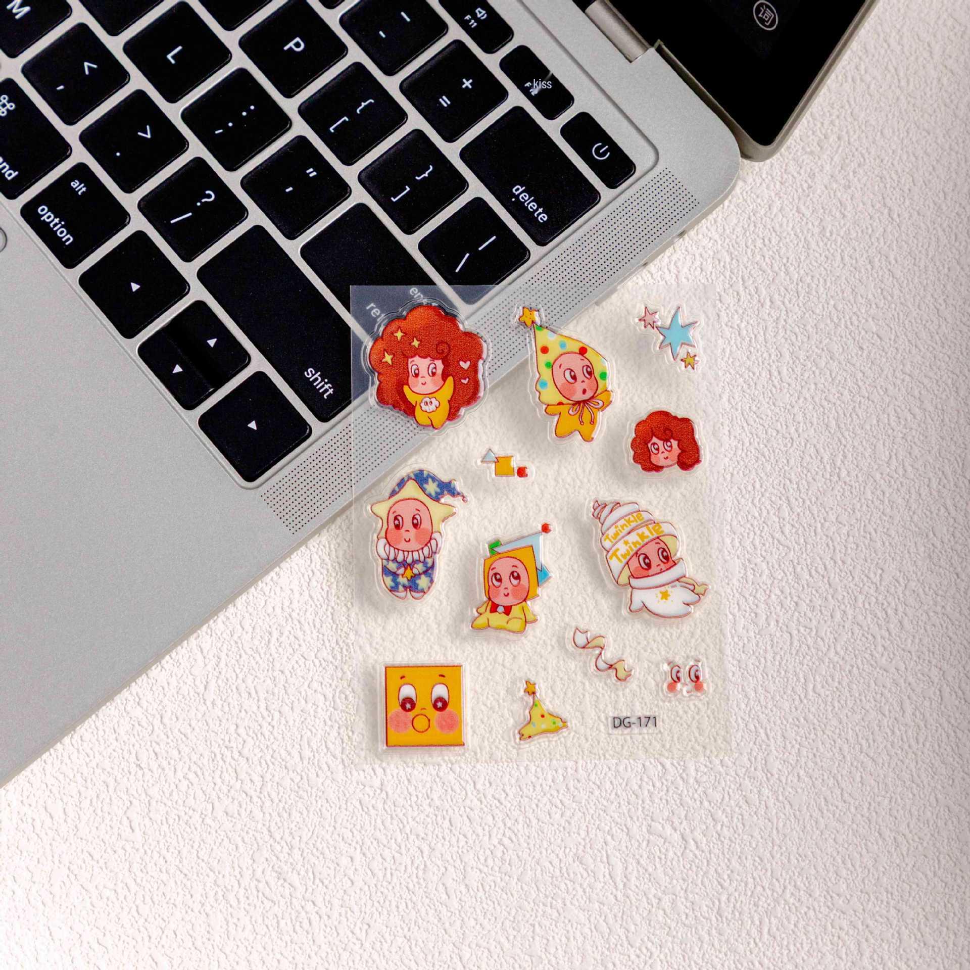 Cyansea 3D Cute Star Jelly Stickers for Phone & Planner DG-171